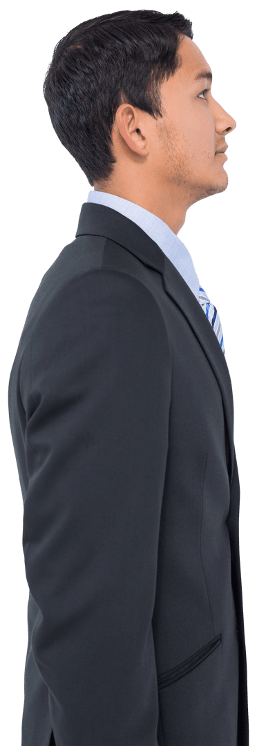 Confident Biracial Businessman in Formal Suit Transparent Background