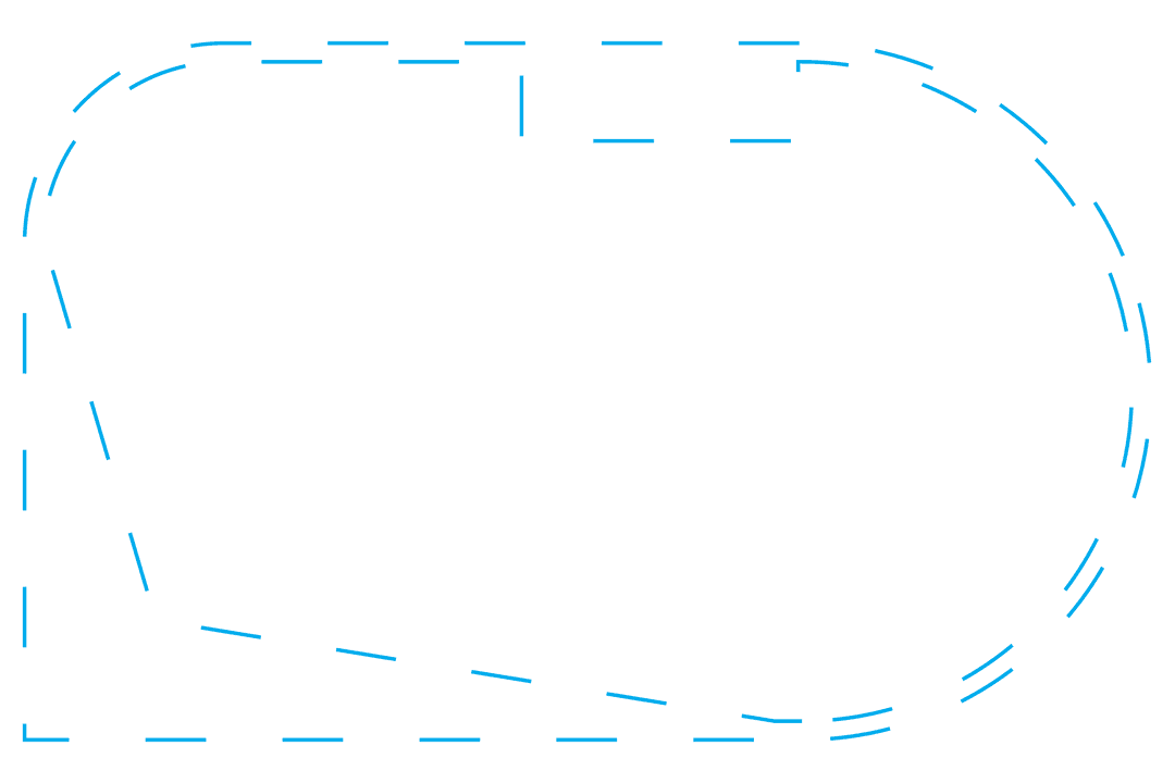 Creative Transparent Outline of Dashed Path Shape