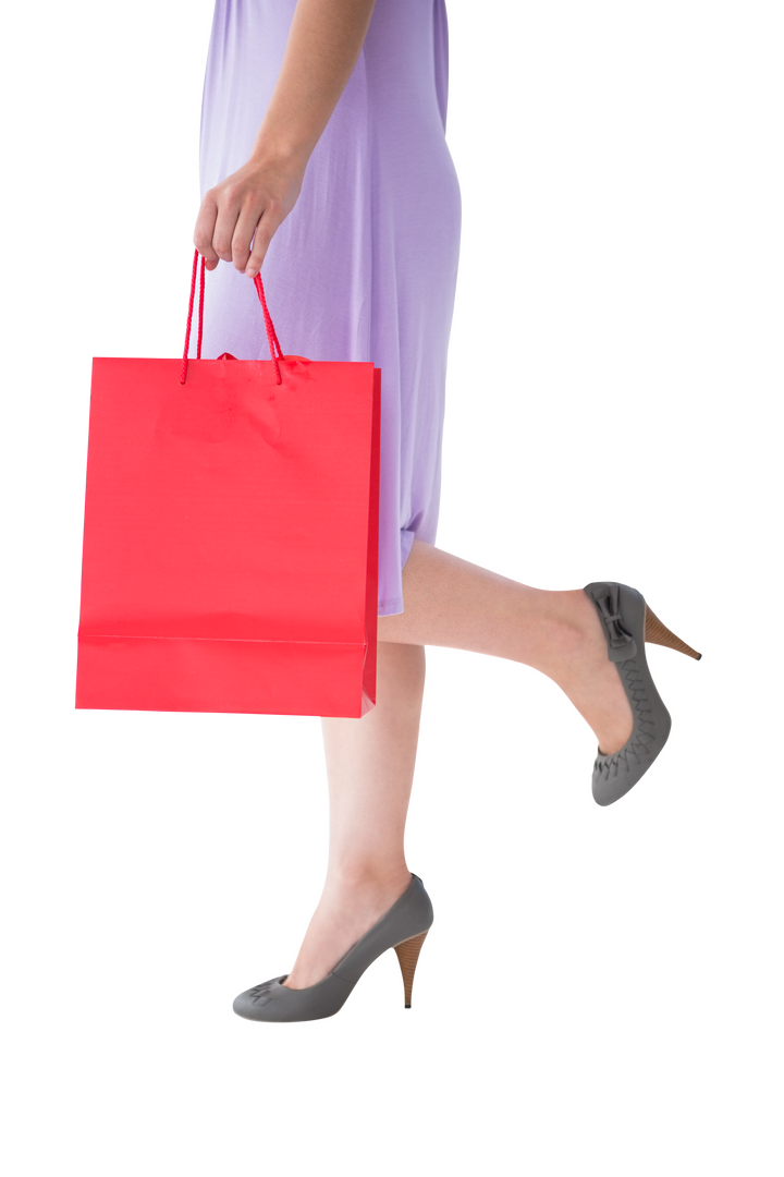 Woman Holding Red Shopping Bag with Nude Transparent Background - Download Free Stock Images Pikwizard.com