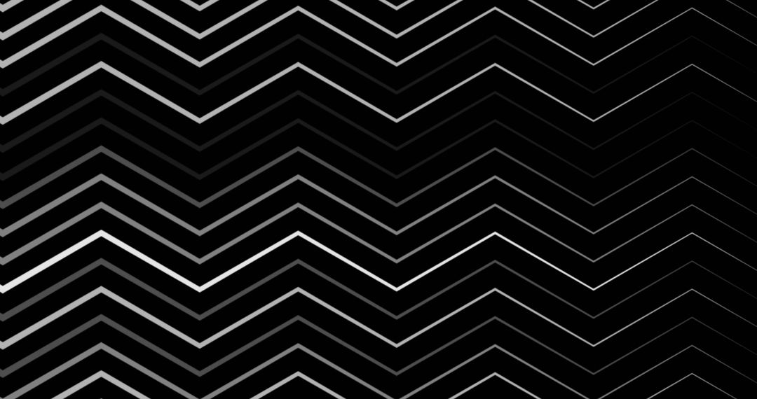 Monochrome Zigzag Pattern on Black Background