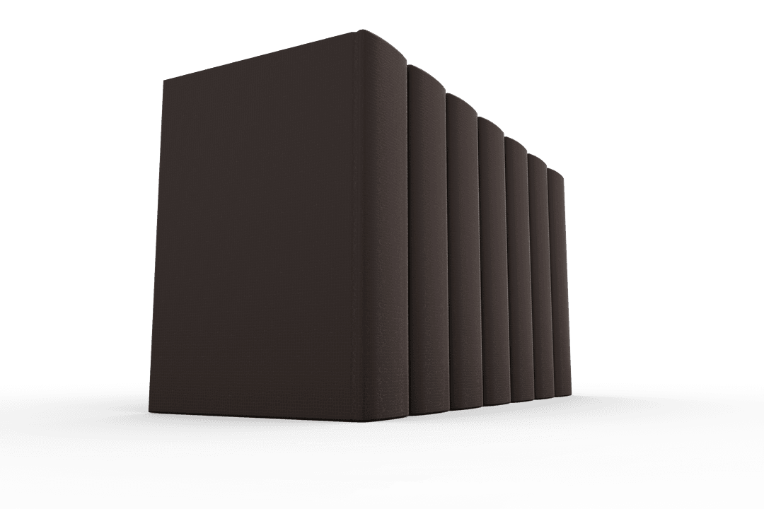 Transparent Row of Books Illustration for Education Themes