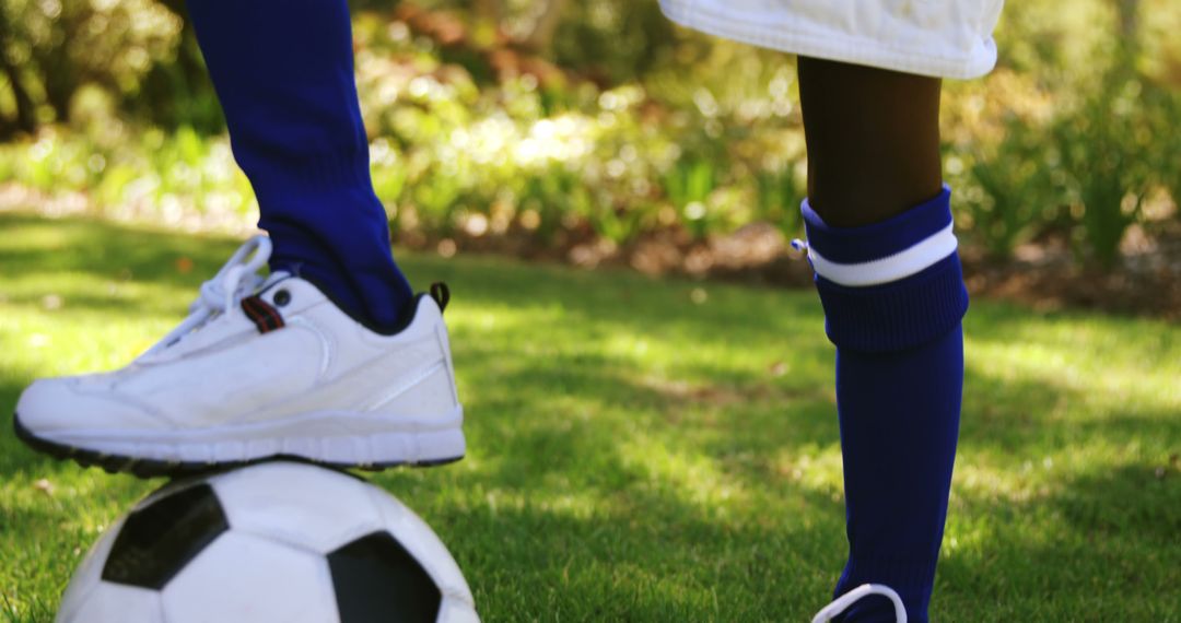 Close-Up of Youth Soccer Players in Action on Green Field - Free Images, Stock Photos and Pictures on Pikwizard.com