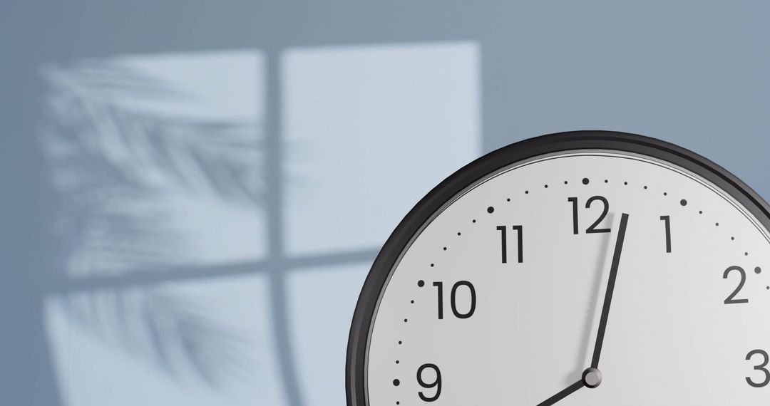 Fast Moving Clock Hands with Shadowed Window Background