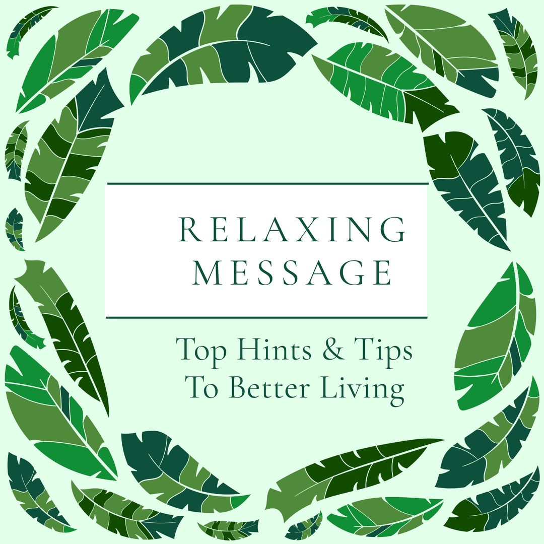 Tranquil Green Leaves Surrounding Inspiring Message Design