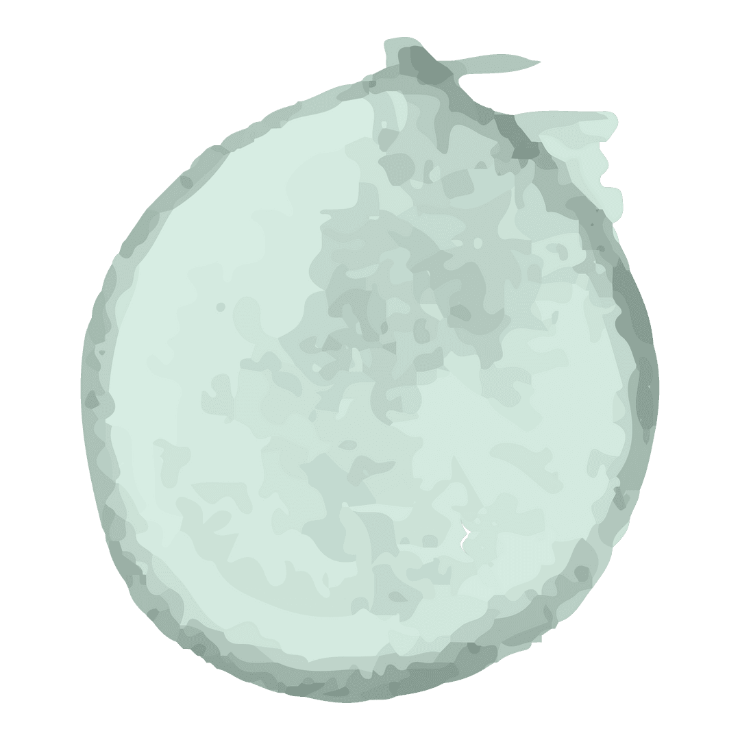 Abstract Green Smudge Illustration on Transparent Background