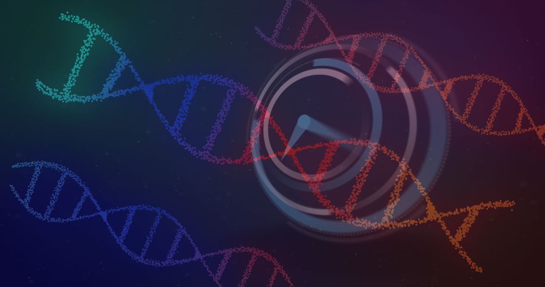 Colorful DNA Strands with Clock Abstract Representation