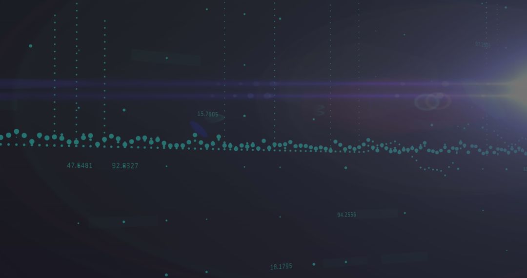 Abstract Digital Data Representation with Glowing Nodes