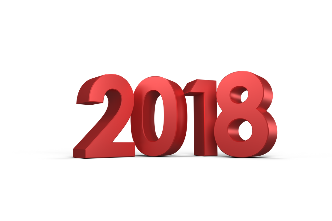 Red 2018 Number on Transparent Background for Celebrations - Download Free Stock Images Pikwizard.com