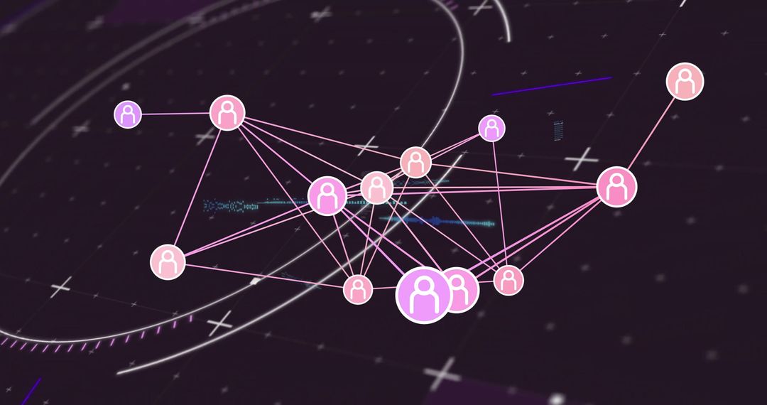 Digital Connectivity Network Visualization in Abstract Technology Dashboard