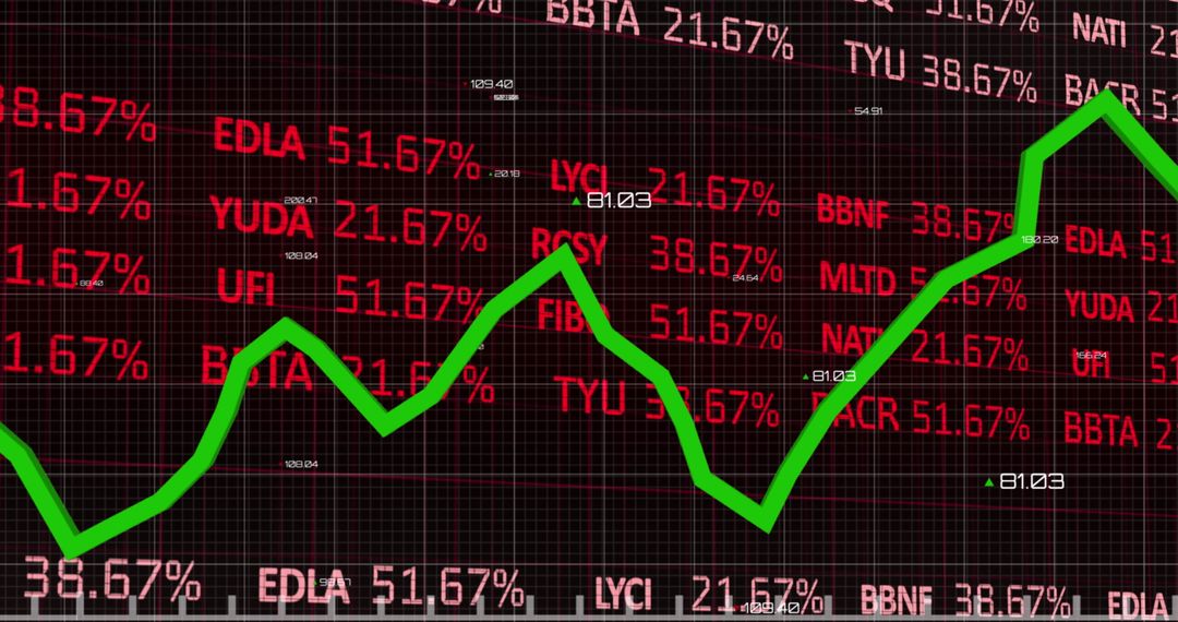 Dynamic Financial Chart Illustrating Stock Market Volatility