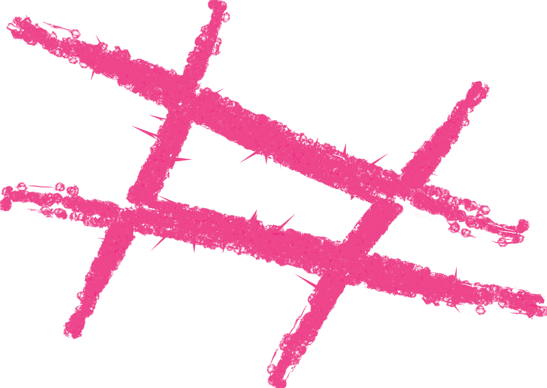 Criss-Cross Vibrant Pink Transparent Illustration