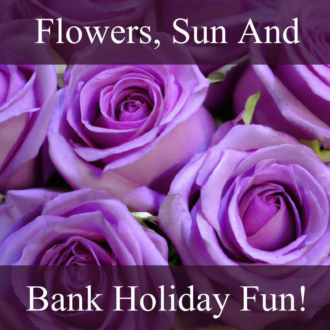 Spring Bank Holiday Fun With Beautiful Purple Roses - Download Free Stock Templates Pikwizard.com