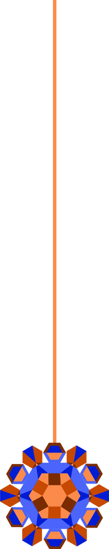 Transparent Geometric Rosette Pendant with Symmetry and Elegance