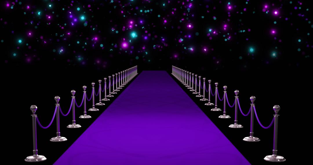 Elegant Purple Carpet Entrance with Midnight Glow and Dazzling Lights - Free Images, Stock Photos and Pictures on Pikwizard.com