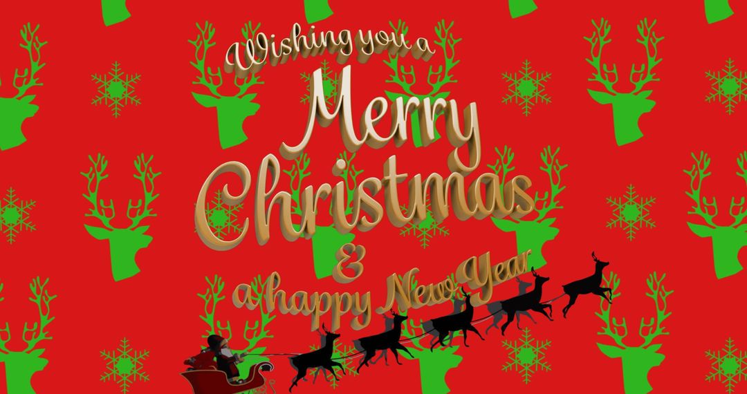 Festive Merry Christmas and Happy New Year Design