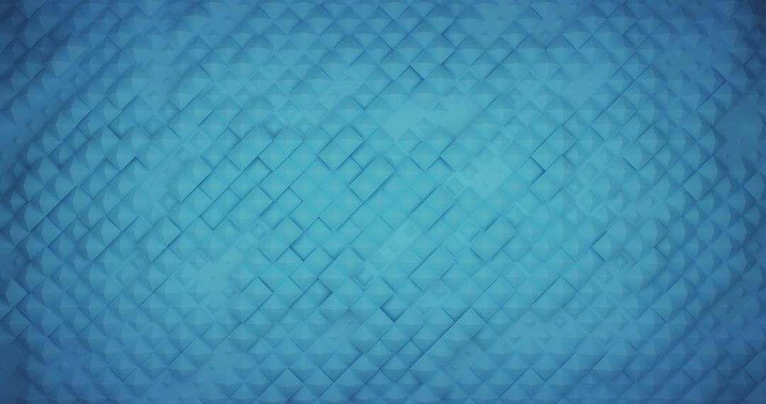 Dynamic 3D Blue Geometric Tile Pattern with Digital Texture