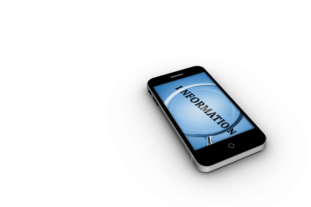 Information Displayed on Smartphone with Transparent Background - Download Free Stock Images Pikwizard.com