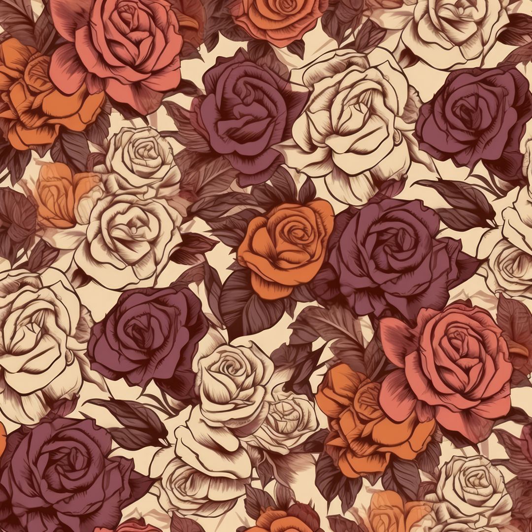 Multi coloured flowers on cream background, created using generative ai technology - Free Images, Stock Photos and Pictures on Pikwizard.com