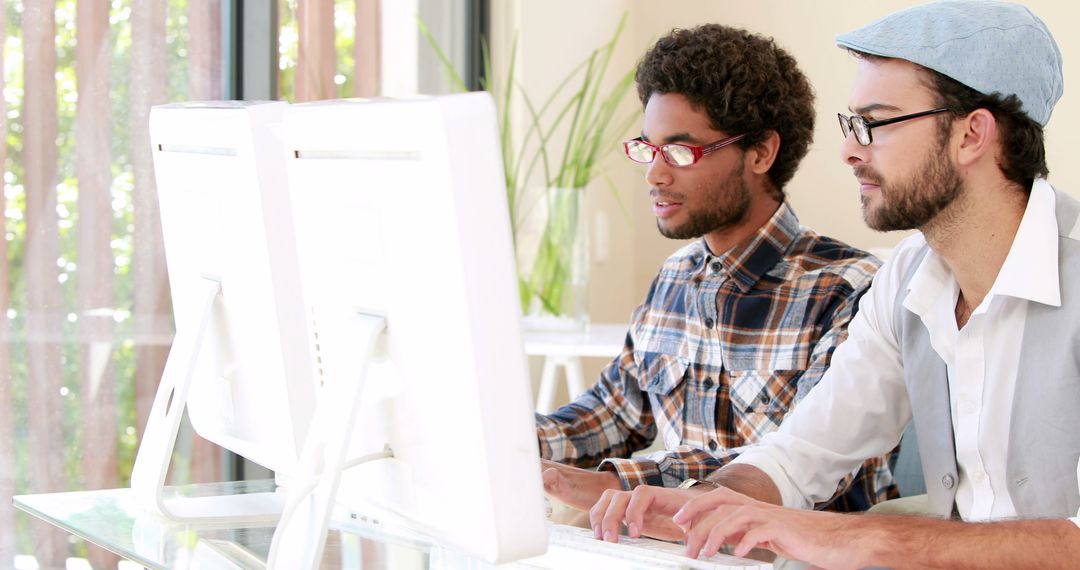 Diverse Team Collaborating in Bright Office Workspace