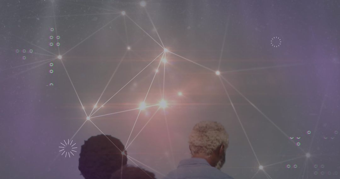 Futuristic Digital Connection Observation in High-Tech Environment