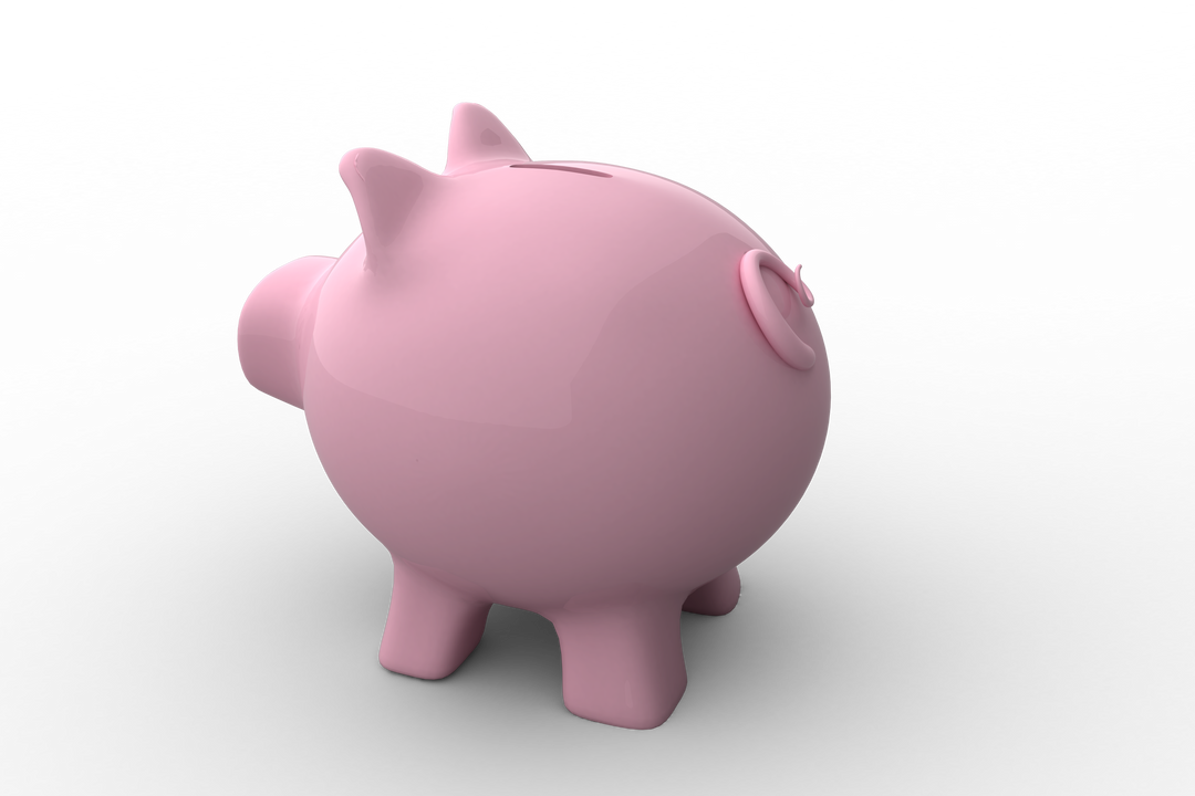 Side View of Pink Piggy Bank on Transparent Background - Download Free Stock Images Pikwizard.com