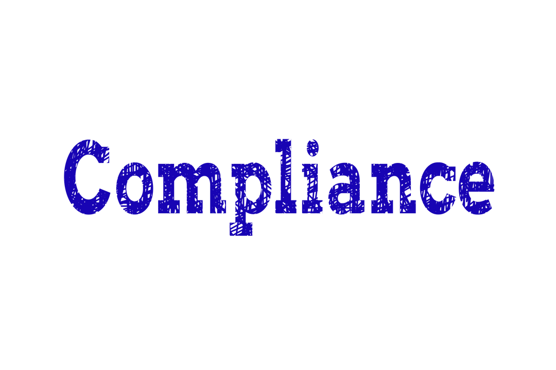 Transparent Compliance Text Word Graphic in Bold Blue - Download Free Stock Images Pikwizard.com