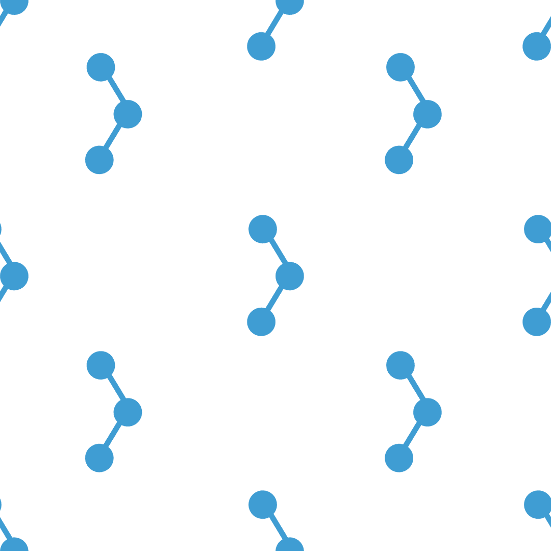 Blue Molecules Pattern on Transparent Background Vector Illustration