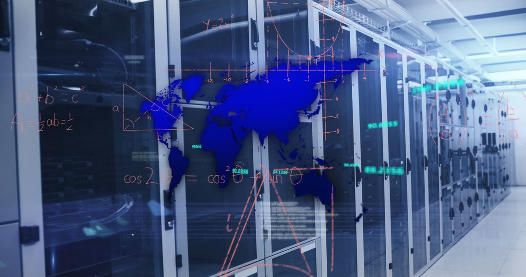 Advanced data networking in modern server room with global overlay