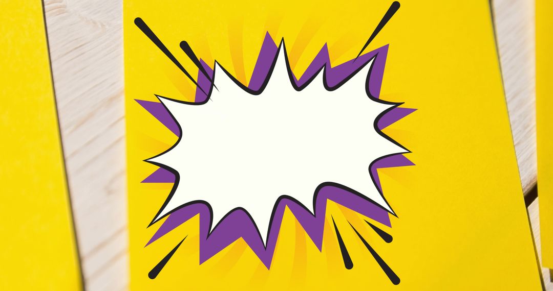 Comic Style Speech Bubble with Copy Space on Vibrant Background