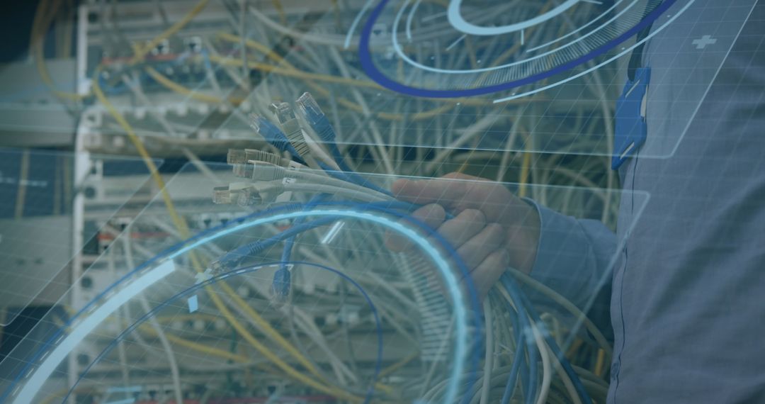 Network Engineer Collaborating in Futuristic Virtual Interface
