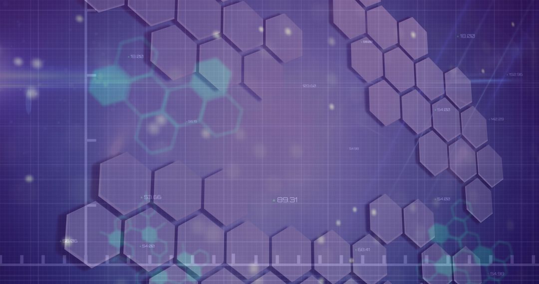 Digital Icon Transition on Blue Tech Background