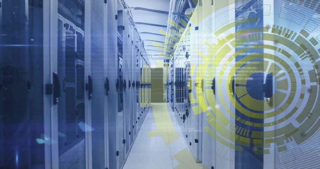 Futuristic Data Servers with Digital Interface Concept