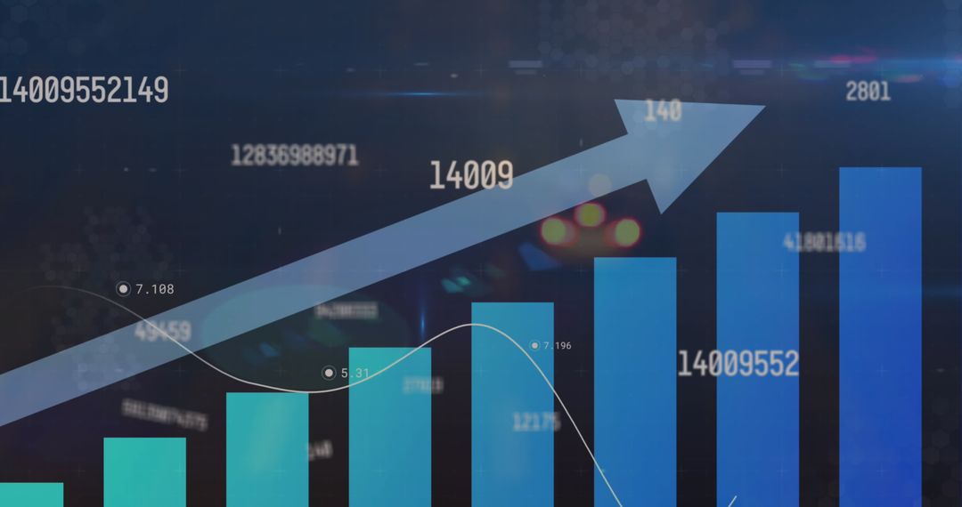 Abstract Financial Analysis with Growing Graph and Numbers