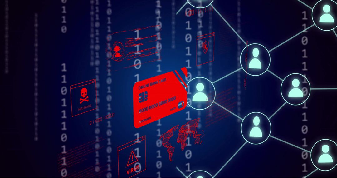 Cybersecurity and Data Protection Concept with Digital Symbology