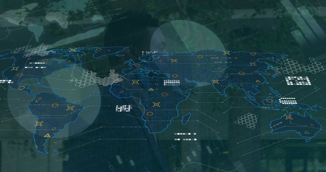 Global Network and Technology Concept with Digital World Map