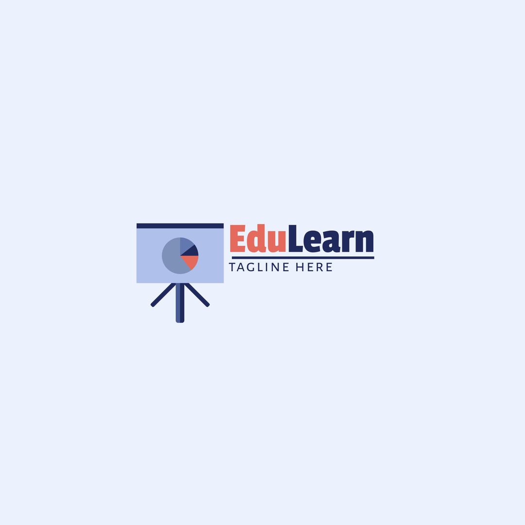 EduLearn Logo Featuring Pie Chart Symbolizing Analytical Growth
