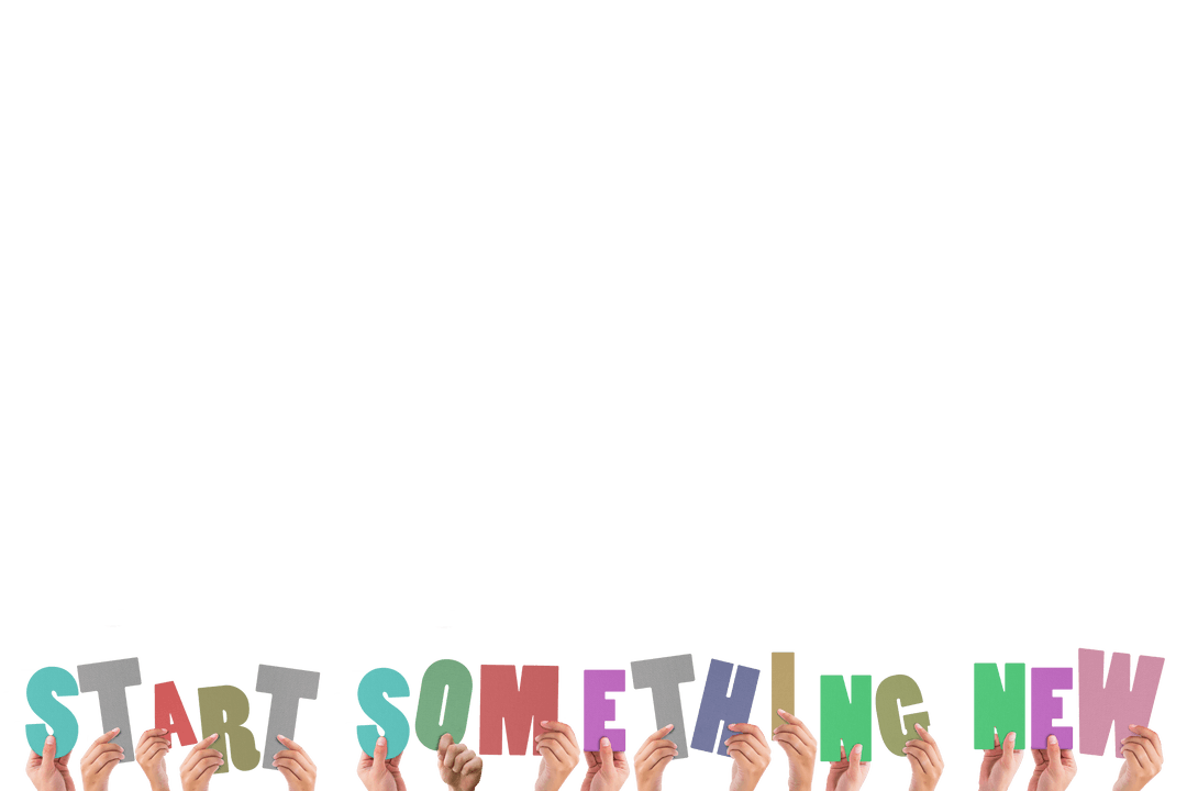 Transparent Hands Holding Letters for Motivational Message Design