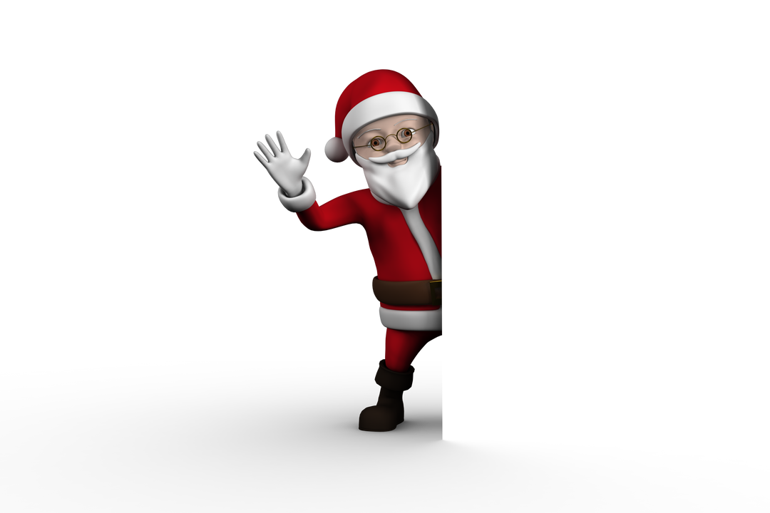 Transparent Background Cartoon Santa Claus Waving Animated Holiday Character - Download Free Stock Images Pikwizard.com