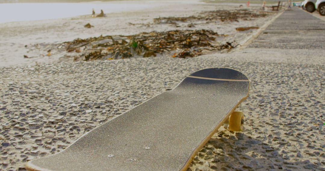 Skateboard by Beach Path at Sunset - Free Images, Stock Photos and Pictures on Pikwizard.com