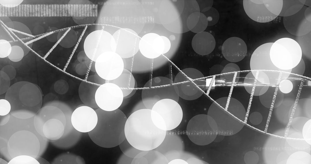 Abstract DNA Strand on Illuminated Background