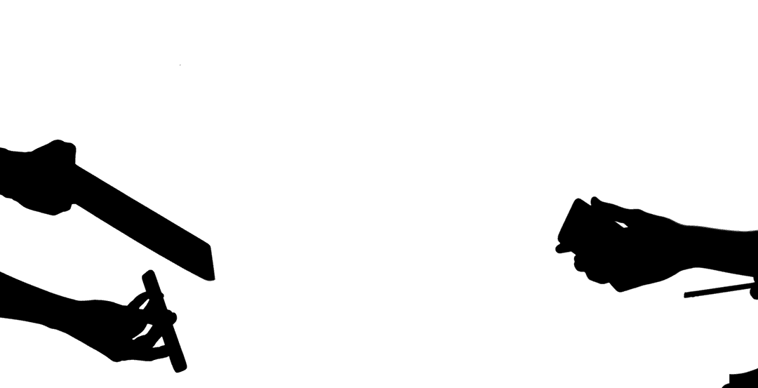 Transparent Silhouette of Hands Holding Devices for Communication Themes