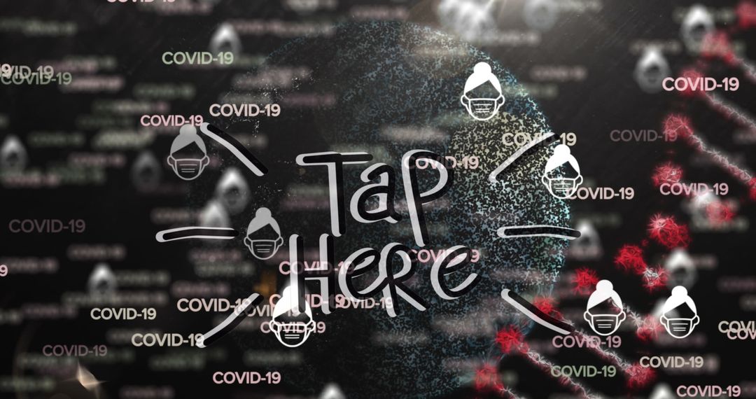 Interactive COVID-19 Concept with Digital Globe and DNA Structure