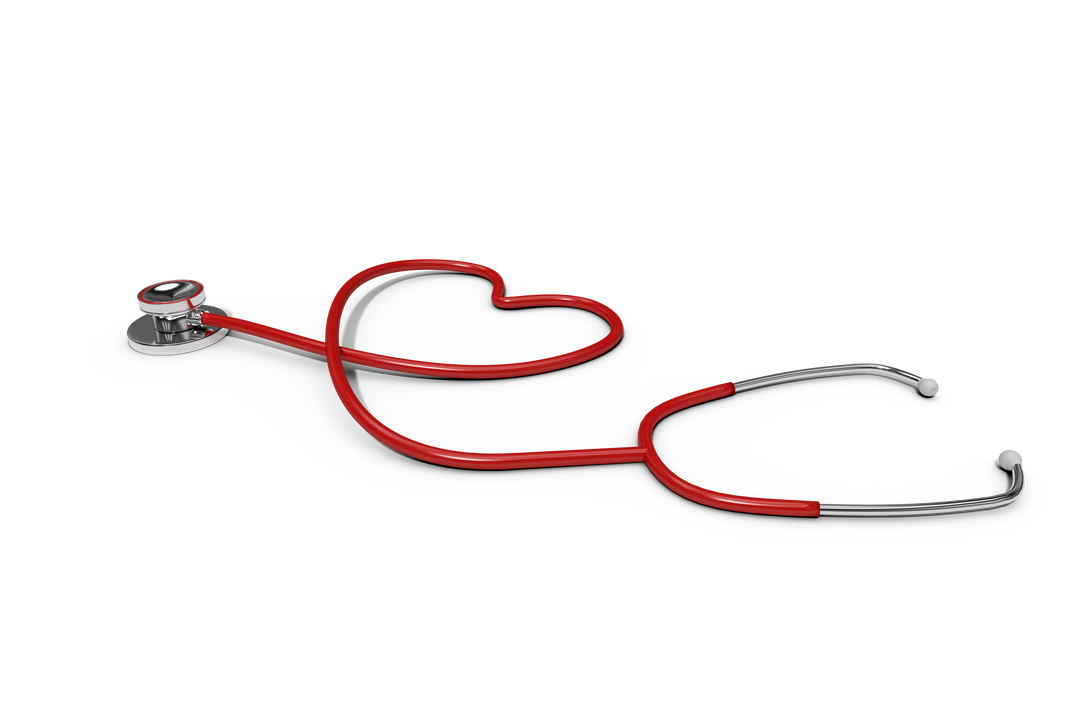 Heart Shape Stethoscope Illustration on Transparent Background - Download Free Stock Images Pikwizard.com