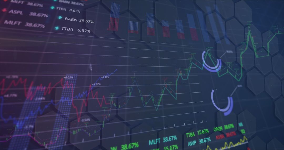 Digital Data Processing Over Dark Background