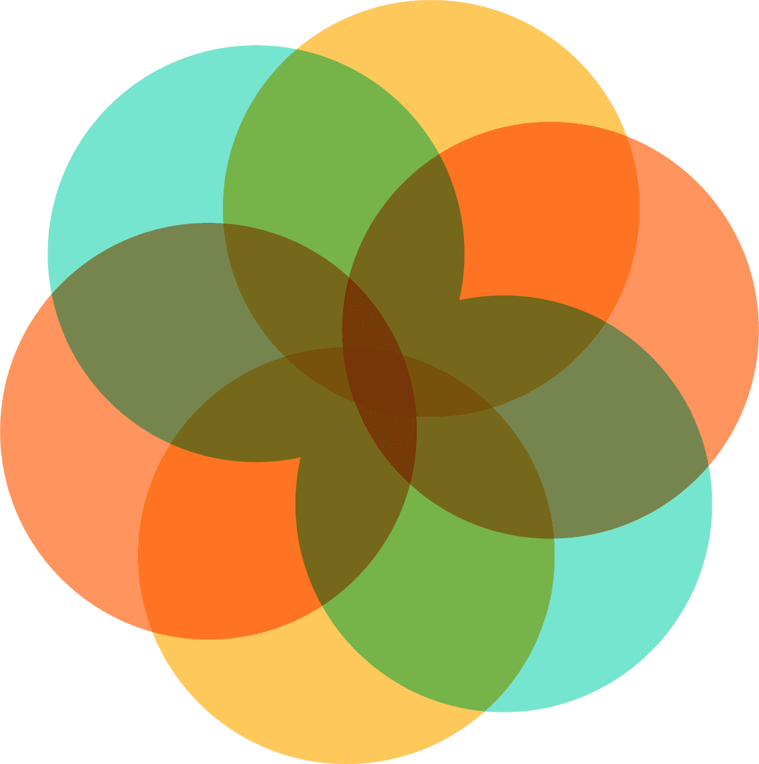 Colorful Transparent Circles Creating Geometric Pattern