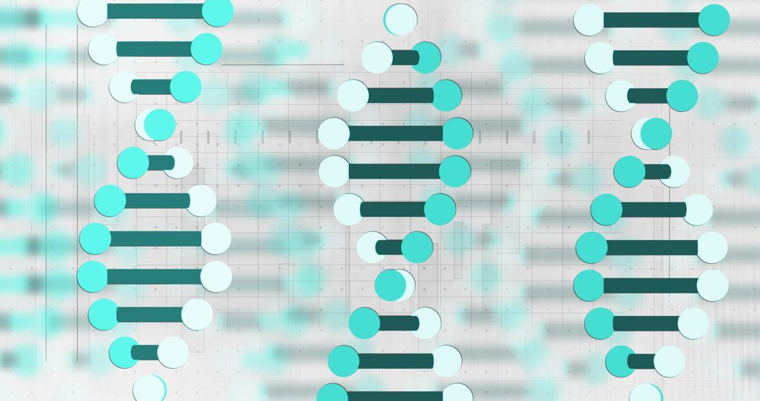Abstract DNA Strands Amidst Data Matrix