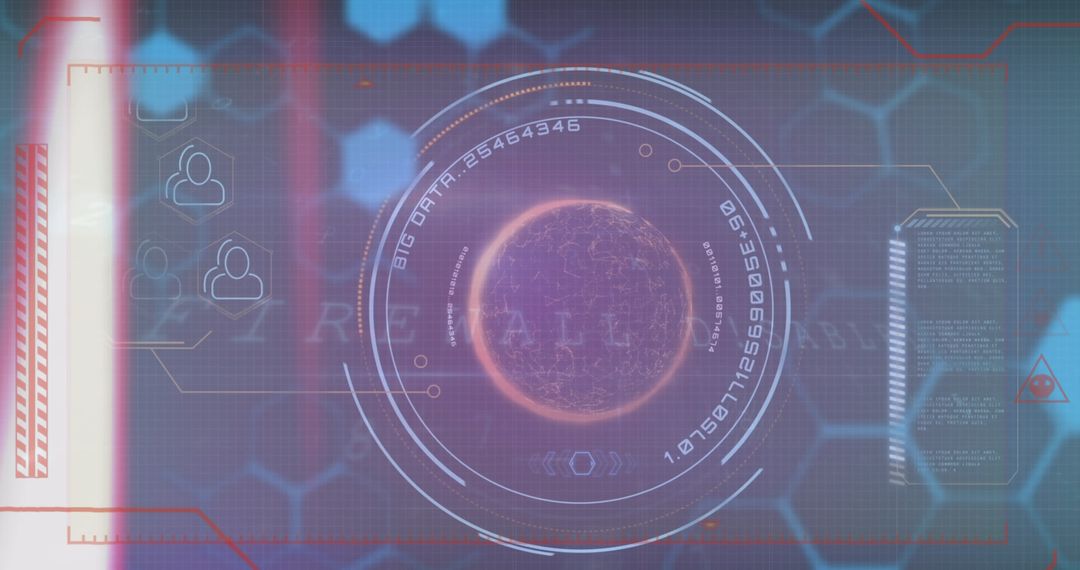 Futuristic Technology Interface with Digital Scope