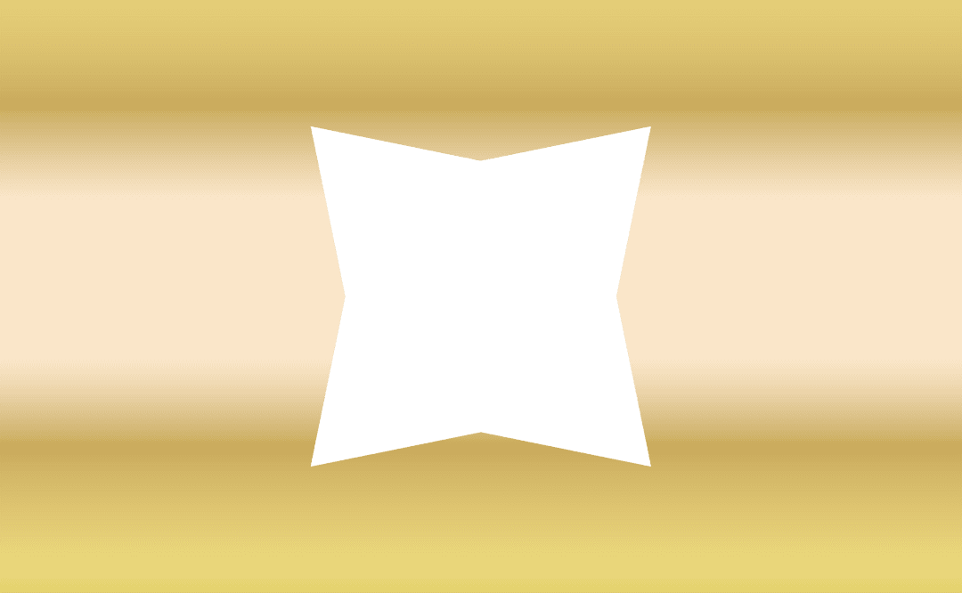 Transparent Geometric Frame with Star Shape in Golden Gradient