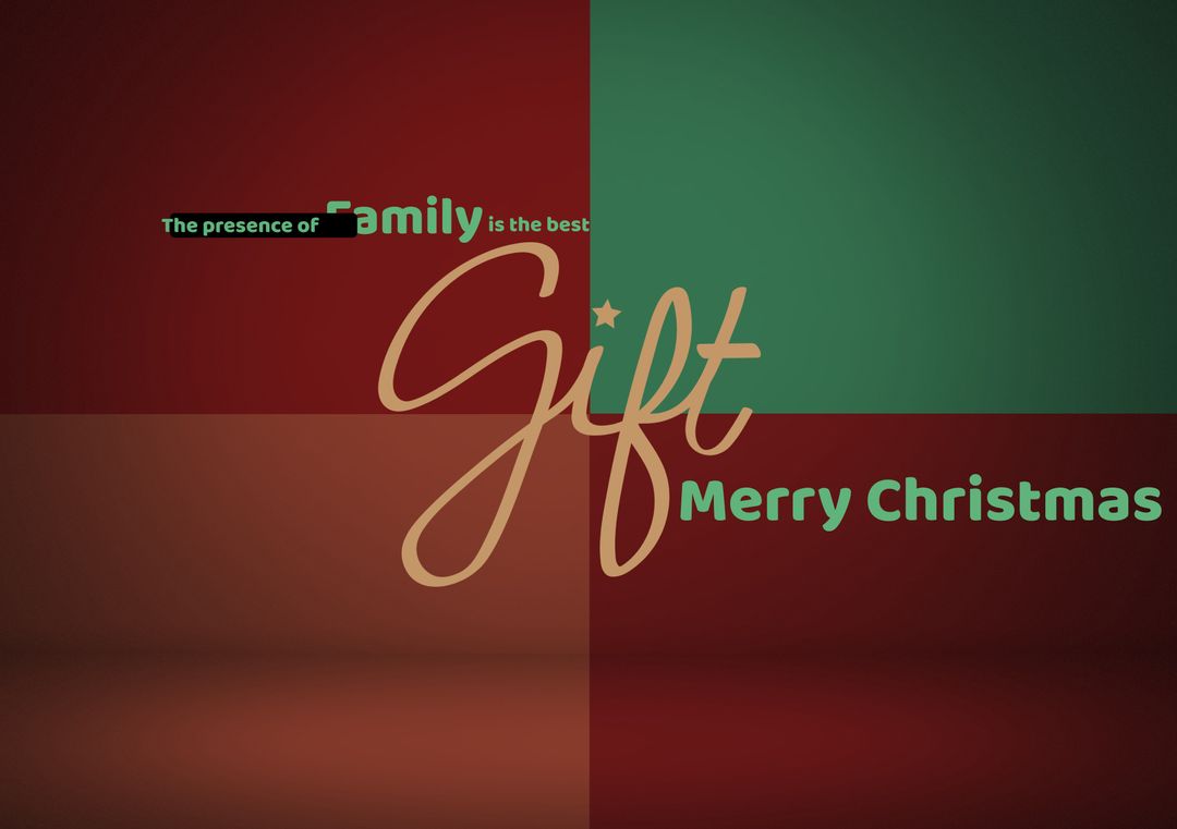 Festive Christmas Gift Card Design with Holiday Message