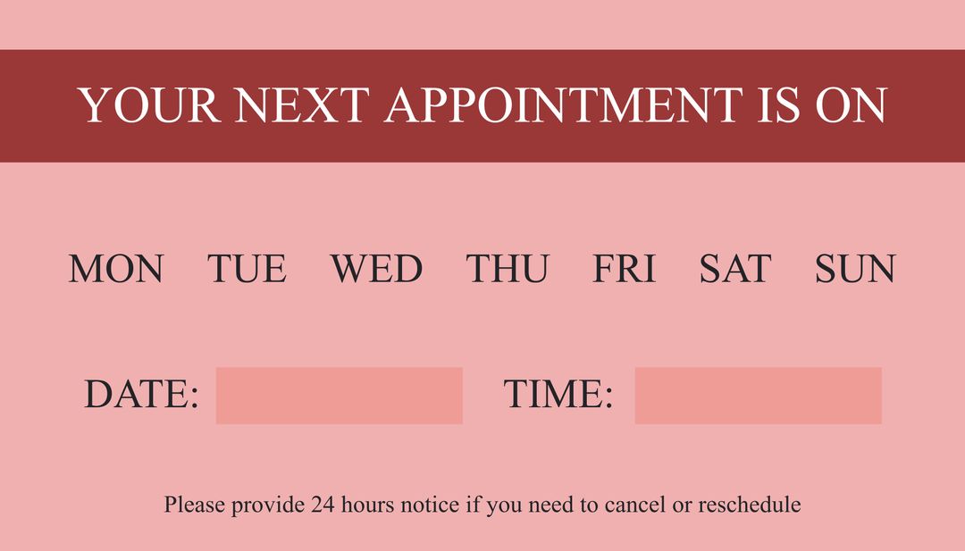 Appointment Reminder Template with Pink Background - Download Free Stock Templates Pikwizard.com